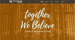 Desktop Screenshot of meadowlandchurch.org