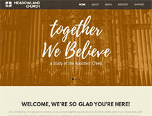 Tablet Screenshot of meadowlandchurch.org